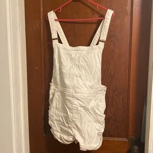 Denizen by LEVI’S White Distressed Short Overalls